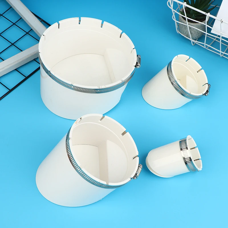 

50-160mm Drainage Pipe Floor Drains White Strainer Plug With Clamp PVC Anti Backflow Anti Odor Valve Sewer Hair Filter