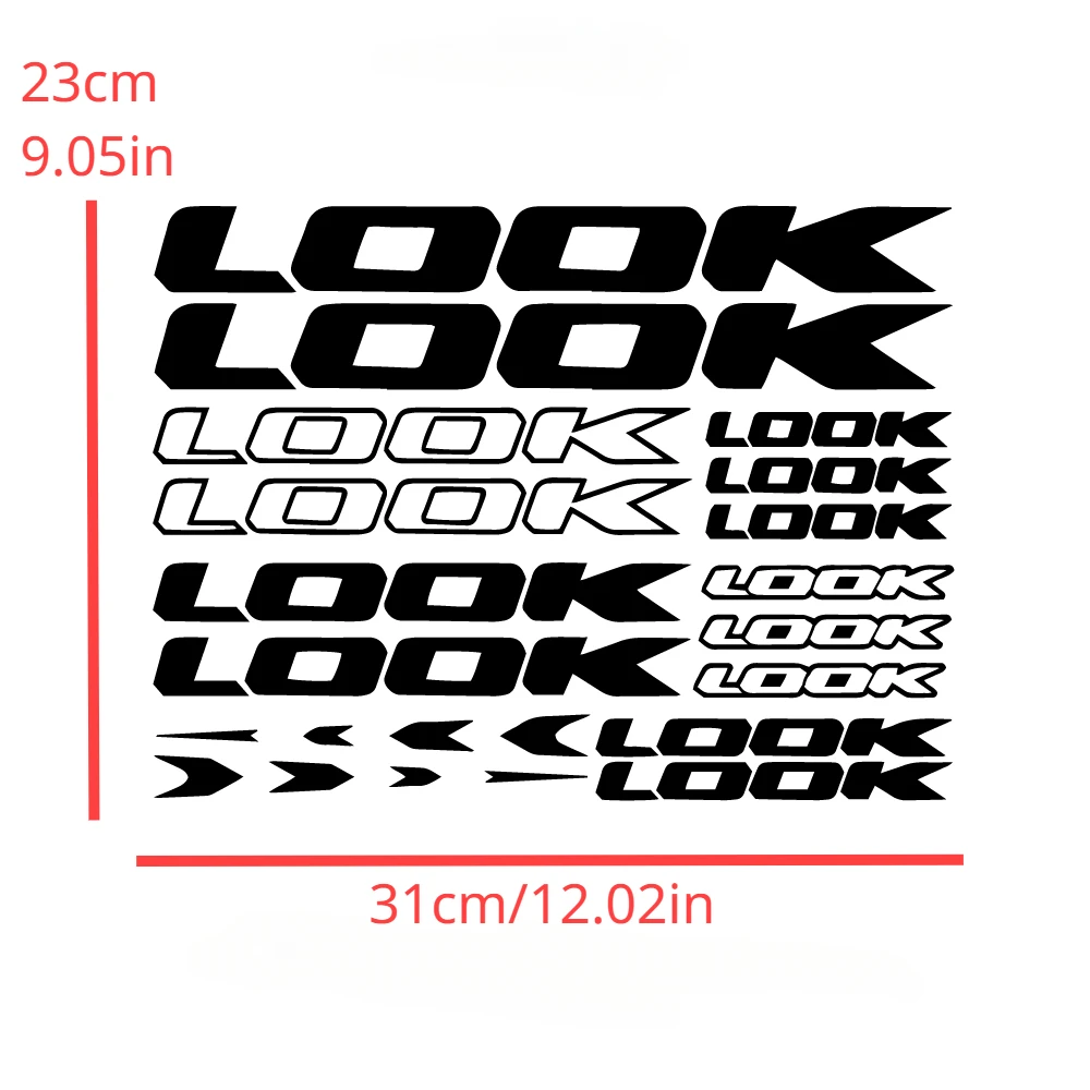LOOK Bike Frame Vinyl Sticker Set MTB BMX Road Mountain Bike Racing Decal Cycling Accessories