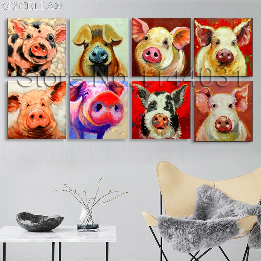 

Pig 5D Diy Diamond Painting Cross stitch kits Full Square Diamond mosaic Art Embroidery Needlework Home Decoration ダイヤモンドアート