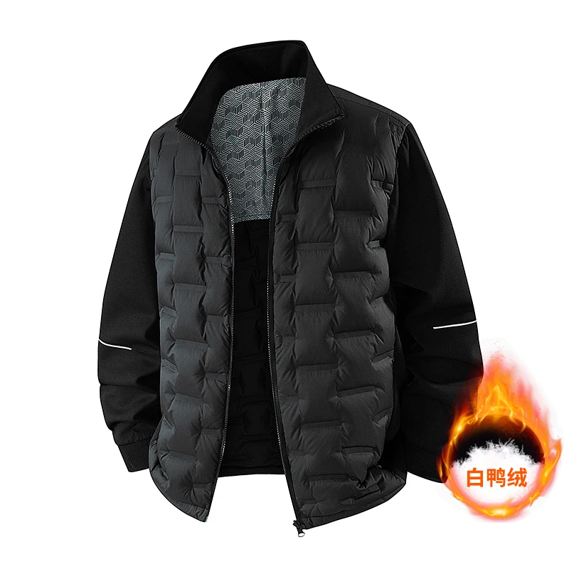 High-quality new, lightweight, warm, fashionable, cool, windproof stand-up collar down jacket for both men and women
