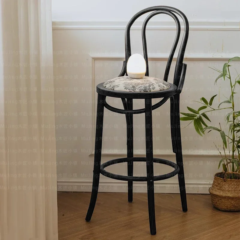 

Барный стул для завтрака, элегантный минималистичный уличный деревянный стул середины века для кемпинга, профессиональная столовая, винтажная мебель для дома