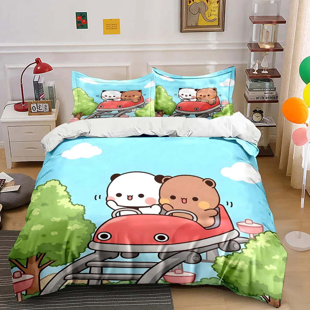

Playful Cartoon Theme Park Set Exquisite three-piece bedding set gift for kids and adults