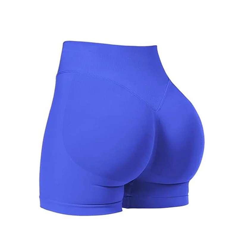 Women's Solid Ruched High Waist Sports Shorts, Gym Shorts, Breathable Comfortable Seamless Skinny Shorts, Fall Clothes, Ladies S