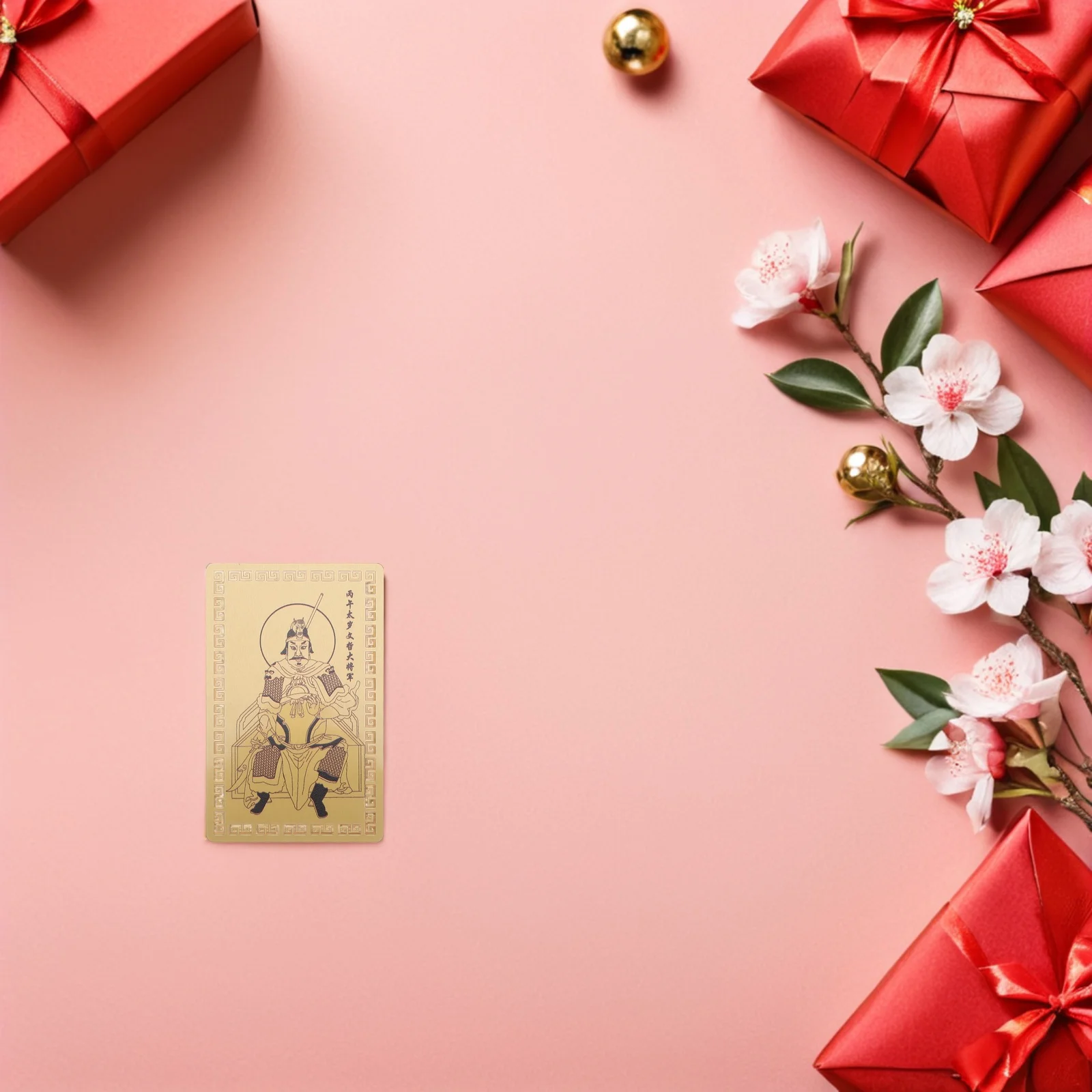 

4 Pcs Year of Birth Tai Sui Card Aluminum-magnesium Alloy Chinese Cards