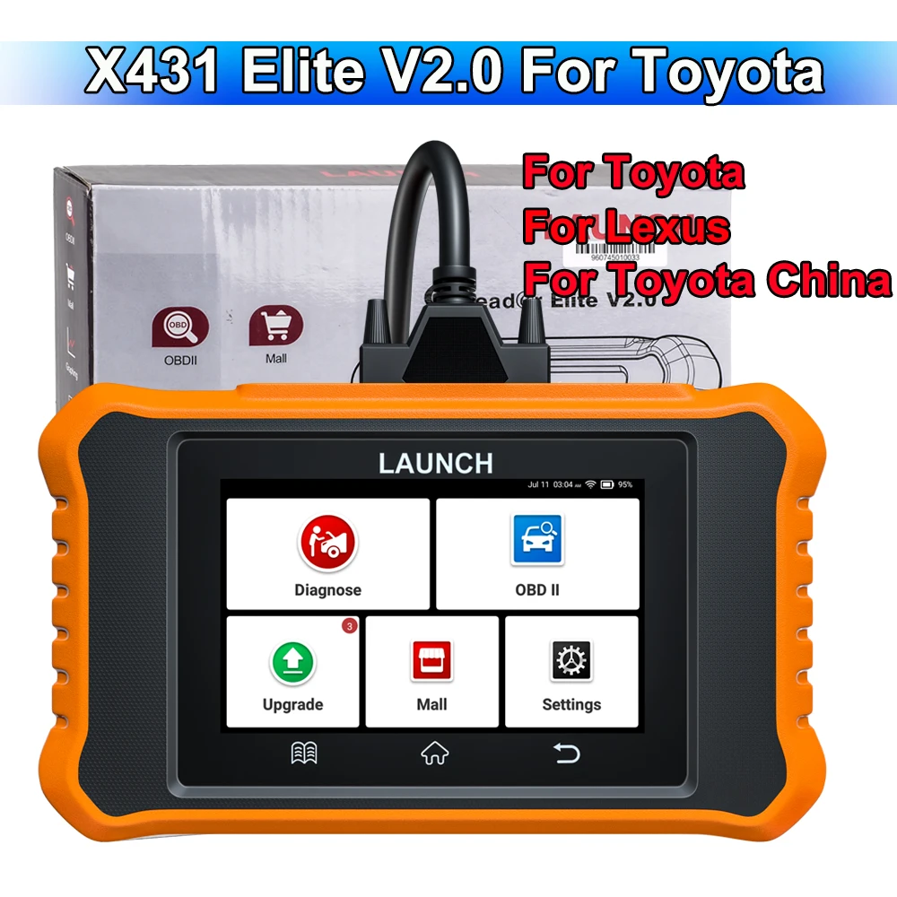 LANCERING Creader Elite V2.0 voor Benz OBD2-scanner, bidirectionele scantool met volledige systemen, alle resetten, ECU-codering voor BMW voor Ford - afbeelding 1