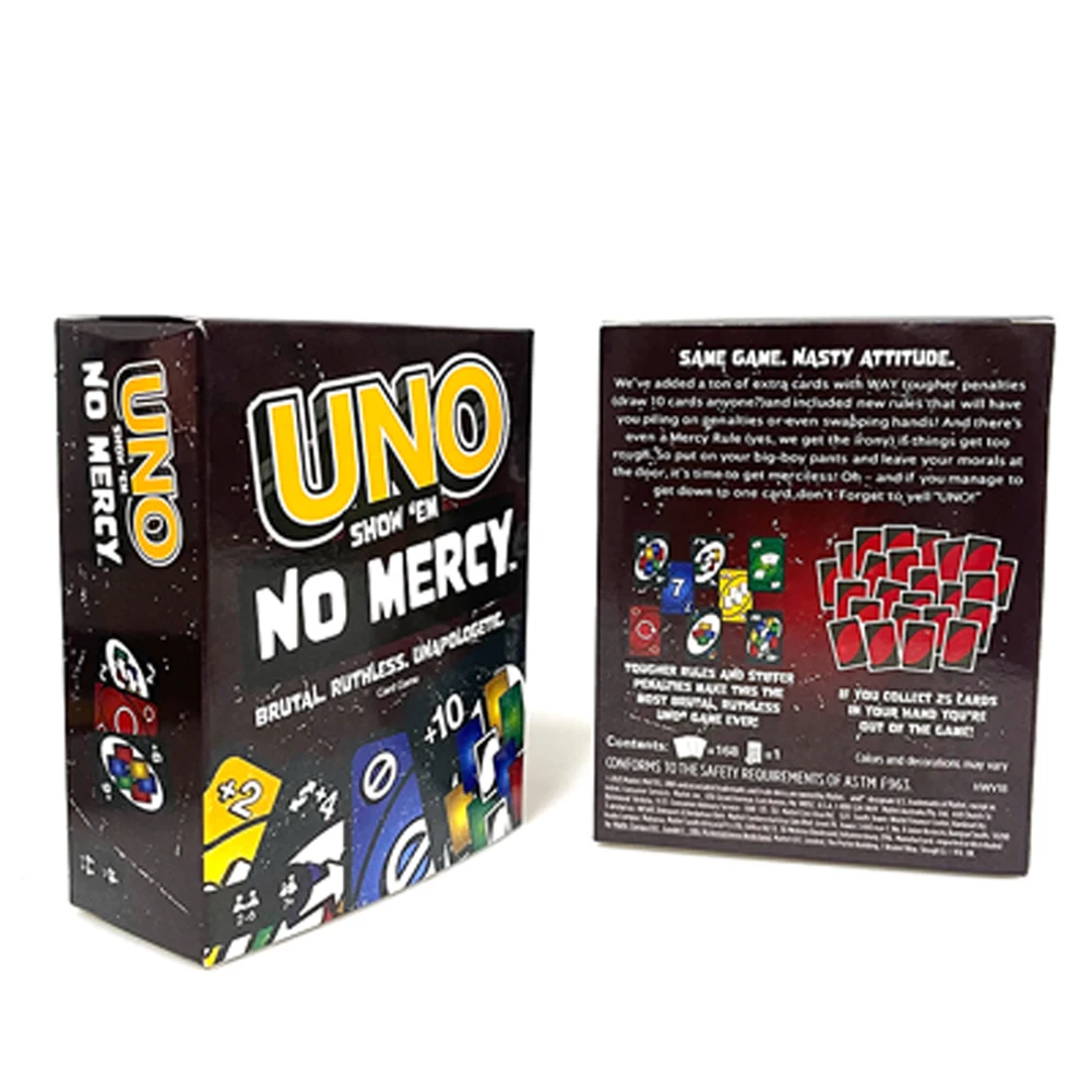 Newest Uno No mercy Game Board Games UNO Cards Table Family Party Entertainment UNO Games Card Toys Children Birthday Christmas