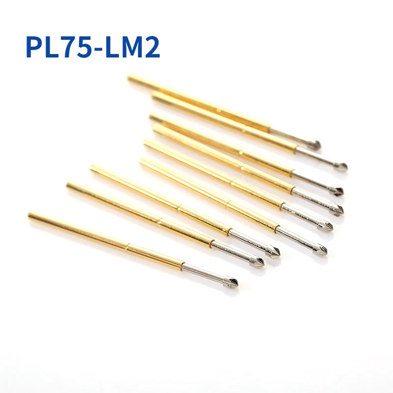 100 PCS/pack PL75-LM2 Crown Head Spring Test Pin Outer Diameter 1.02mm Length 33.35mm ICT Thimble Is Used To Test Circuit Board