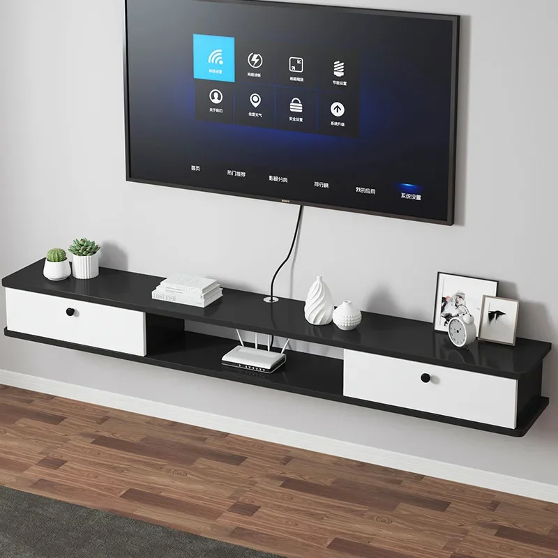 

#For Wall-mounted hanging TV cabinet Modern simple small apartment living room TV cabinet