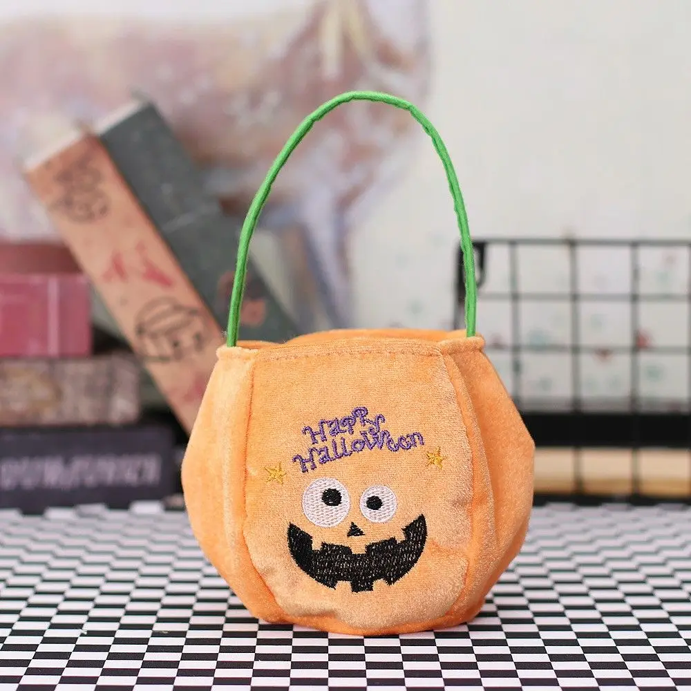 Halloween Loot Party Kids Pumpkin Trick Or Treat Tote Bags Candy Bag Halloween Candy Storage Bucket Przenośny kosz na prezenty