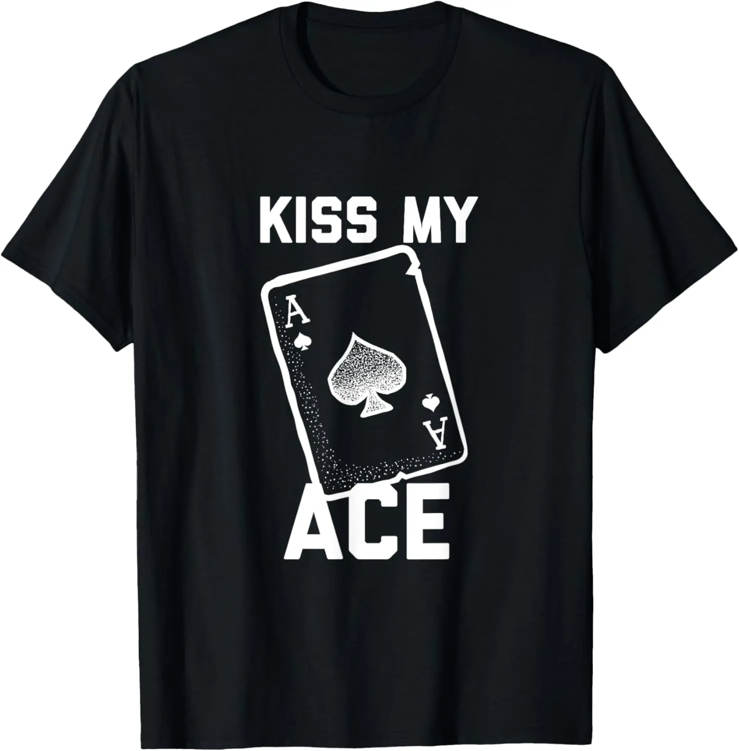 Nova Camiseta Engraçada 2026 com Estampa de Cartas de Poker Kiss My Ace Espadas, Camiseta Vintage Harajuku, Camiseta Vintage, Camisas Streetwear Y2K