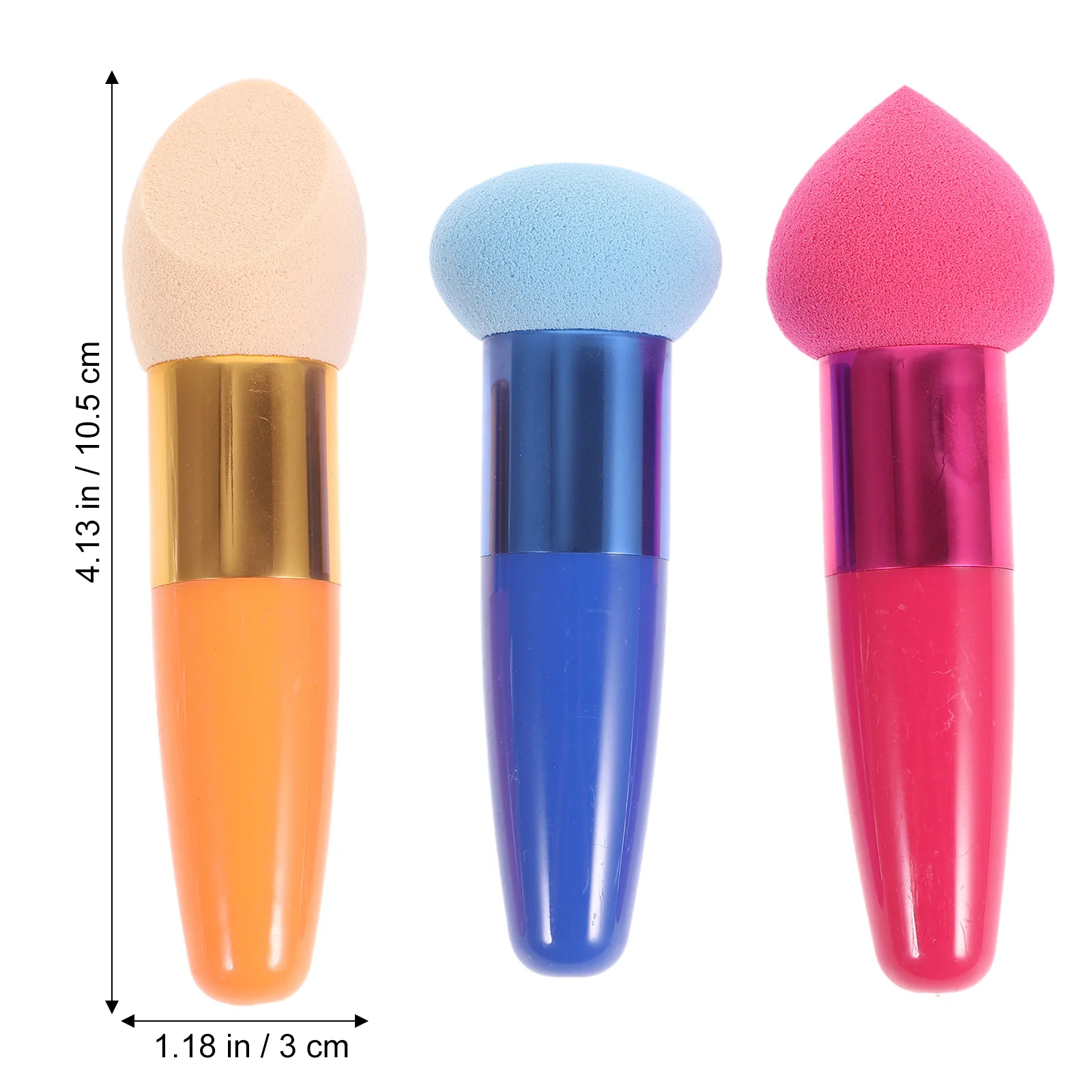 3Pcs 메이크업 스펀지 브러쉬 세트 블루 레드 컬러 소프트 파우더 퍼프 프로페셔널 파운데이션 컨실러 애플리케이터 메이크업