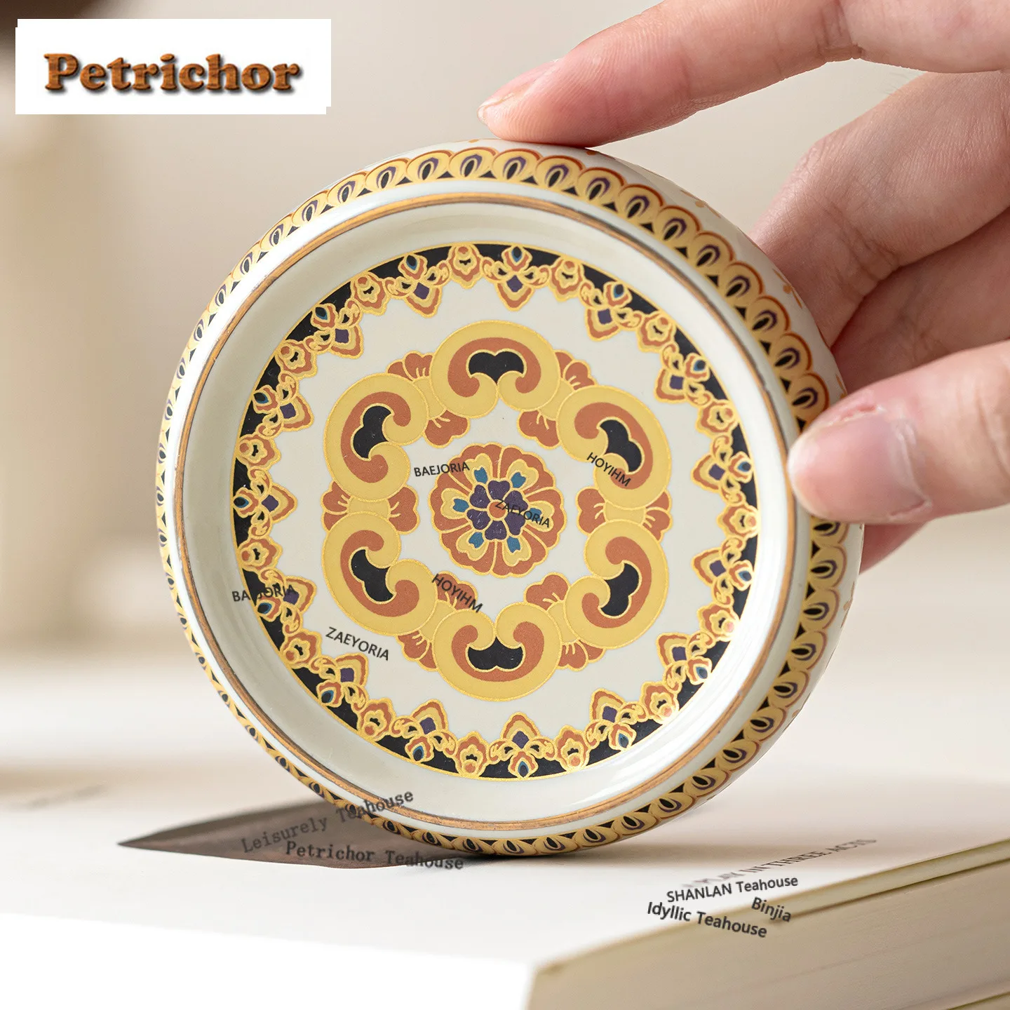 HOYIHM Plant Ash Dunhuang Teapot Cover Holder Ancient Coaster Cover Frame Lid Bracket Household Zisha Pot Lid Shelf Teaset