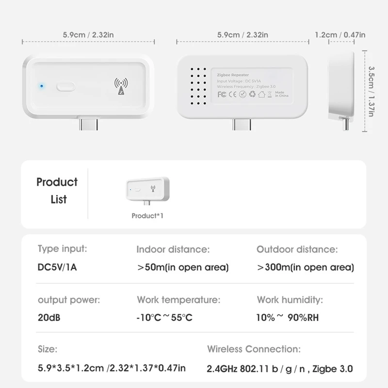 مكرر Zigbee للمنزل الذكي Tuya ، موسع من النوع C ، توسيع الإشارة ، بوابة نقل ، جسر لاسلكي ، جديد