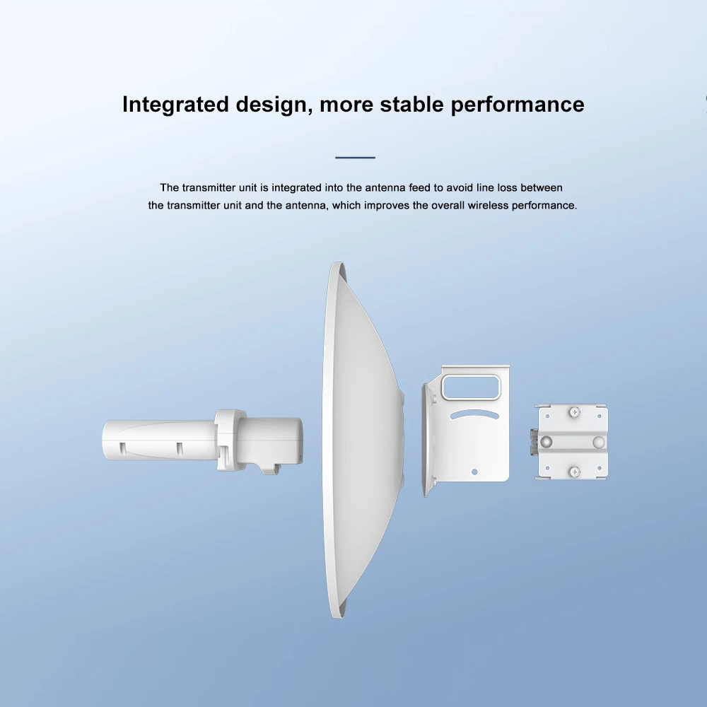 KuWFi dual gigabit port wifi bridge cpe outdoor 20km external internet transmitter IP65 waterproof ptp wireless bridge