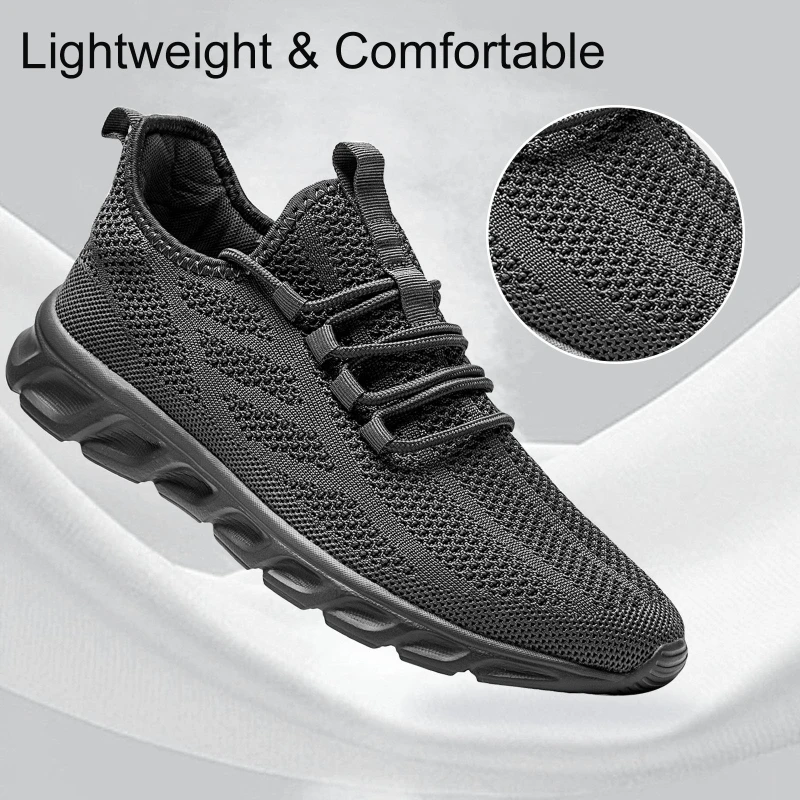 Fujeak Plus Size Men's Sneakers Outdoor Mesh Footwear Casual Walking Running Shoes for Men Trainer Breathable Vulcanized Shoes