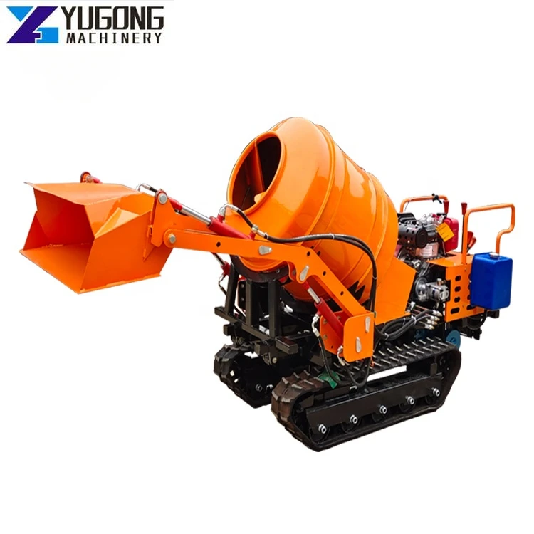 YG Diesel Concrete Mixers Small Mini Portable Concrete Mixer Machine Concrete Pump Gearbox 7KW Mixing Power 670 400L