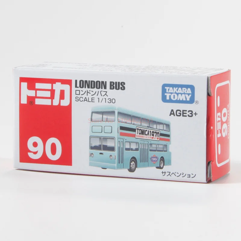 오리지널 다카라 토미 토미카 런던 더블 데커 버스 다이 캐스팅 정적 합금 자동차 모델 자동차 장난감 소년 생일 선물