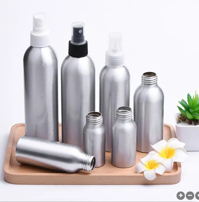 

250ml Aluminium metal bottle plastic mist sprayer pump facial toner perfume water flower toilet toner skin care cosmetic packing