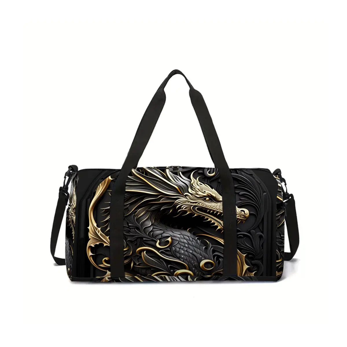 

Металлическая сумка-рюкзак с 2D-рисунком дракона, большая вместительная дорожная сумка на молнии, лучший подарок для мальчиков и девочек, модный стиль