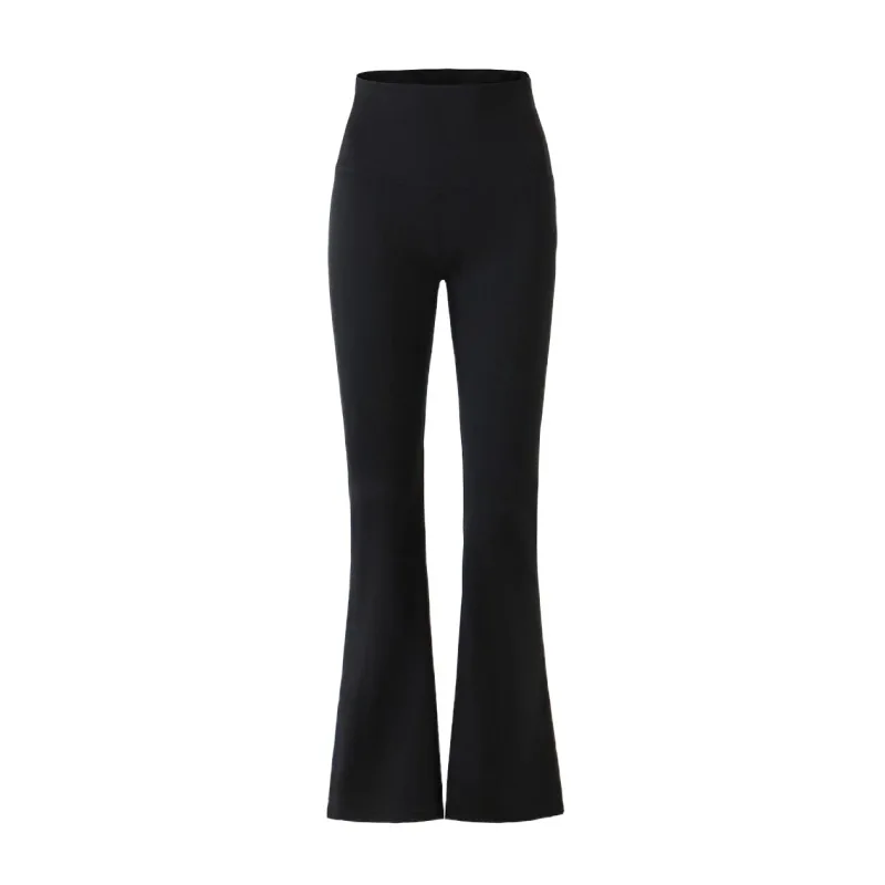 Solid Black Woman Pants Slim Fitting High Waisted Streetwear Casual Flare Pants Women Clothes Full Length Capris Pant