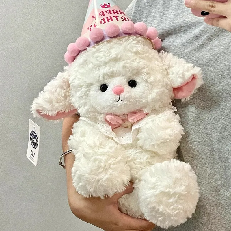 Bonito cordeiro brinquedo de pelúcia ovelha boneca pp algodão cheio cama sofá lance travesseiro decoração para casa venda quente crianças meninas presente natal