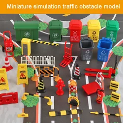 Miniature Simulation Traffic Obstacles Model Props Road Infrastructure Parking Sand Table Scene Layout Materials Diorama Kits