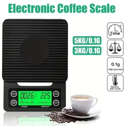 2026New 3kg/0.1g Coffee Scale Kitchen Tools Digital Multifunction Weighing Scale Pour Over Drip Espresso Scale LCD Display