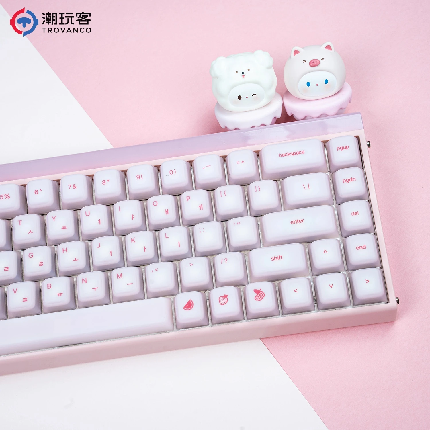 113 مفتاحًا من أغطية مفاتيح Hangul الكورية من السيليكون PC Cherry Profile PC للوحة المفاتيح الميكانيكية المخصصة للألعاب أغطية مفاتيح وردية مخصصة