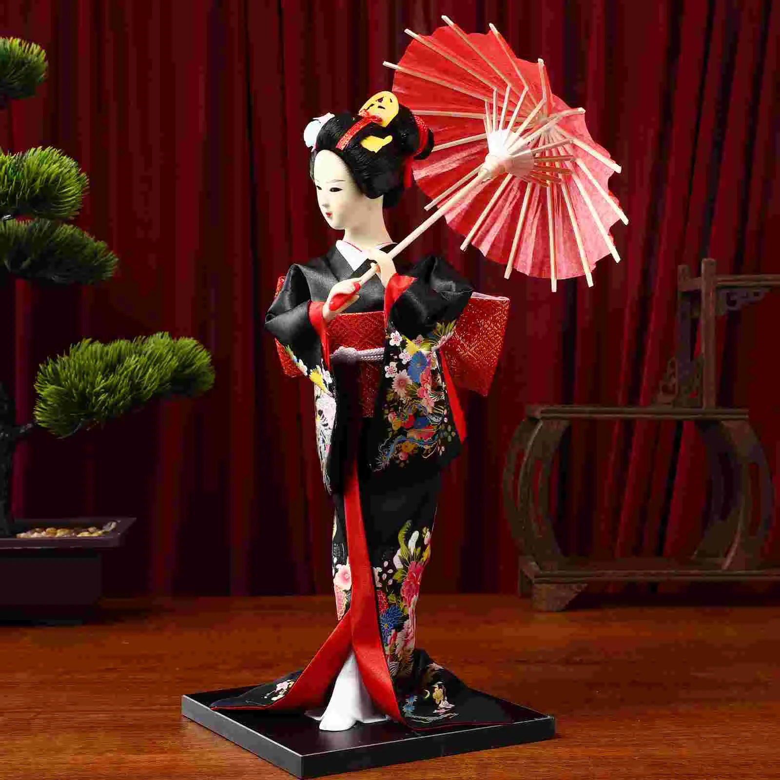 Girls Toys Home Decoration Japanese Kimono Figure Statue Animal Asian Office