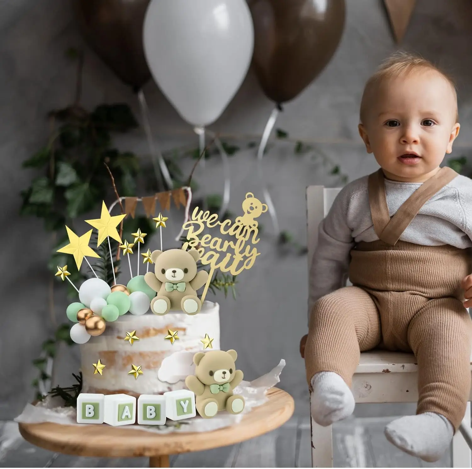 Dschungel-Safari-Kuchenaufsätze, Bälle, wir können bären, Dschungel-Geburtstagskuchen-Dekorationen, Babyparty, Hochzeit, Cupcake-Aufsätze – Detail 39