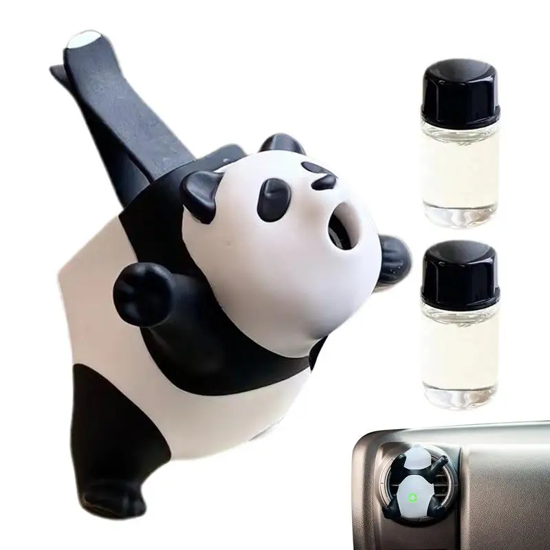 2024 Newest Air Freshener Vent Clip Panda Car Perfume Auto Air Freshener Car Air Conditioning Clip Magnet Diffuser Solid Perfume