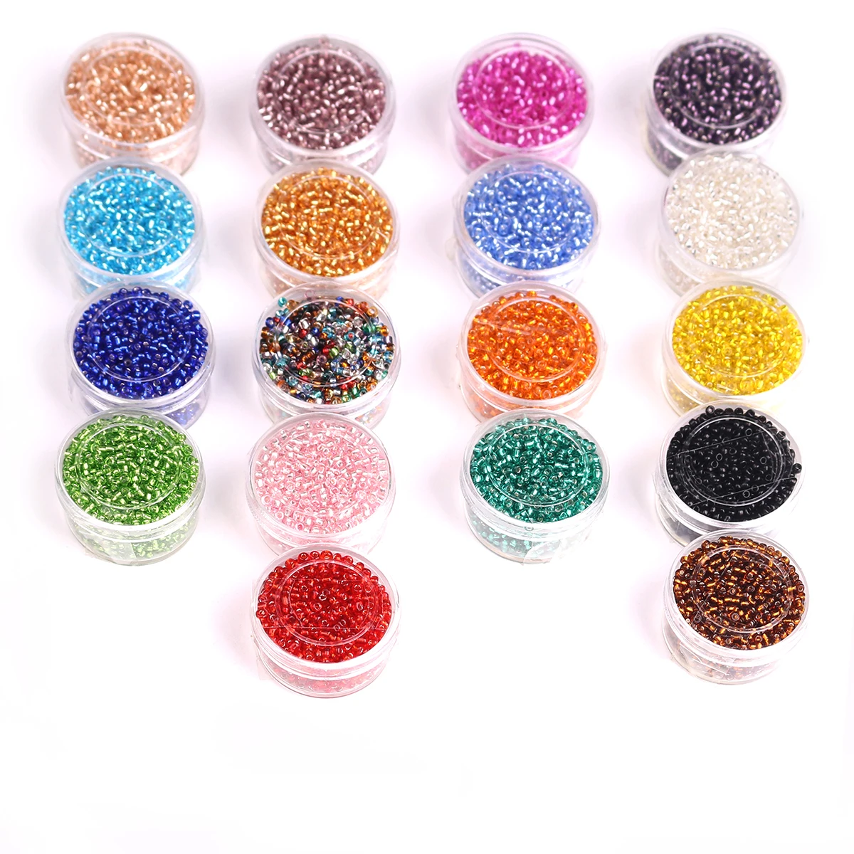 800Pcs 2mm 11/0 Glass Seedbeads Uniform Crystal Loose Round Spacer Beads For DIY Handmade Jewelry Making Needlework Accessories