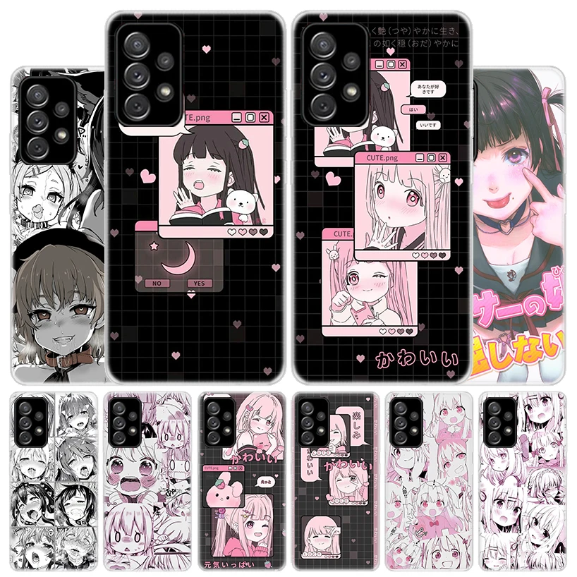 Cute Kawaii Japan Girls Harajuku Cover Phone Case For Samsung Galaxy A55 A54 A53 A52 A15 A14 A13 A12 A35 A34 A33 A32 A25 A24 A23