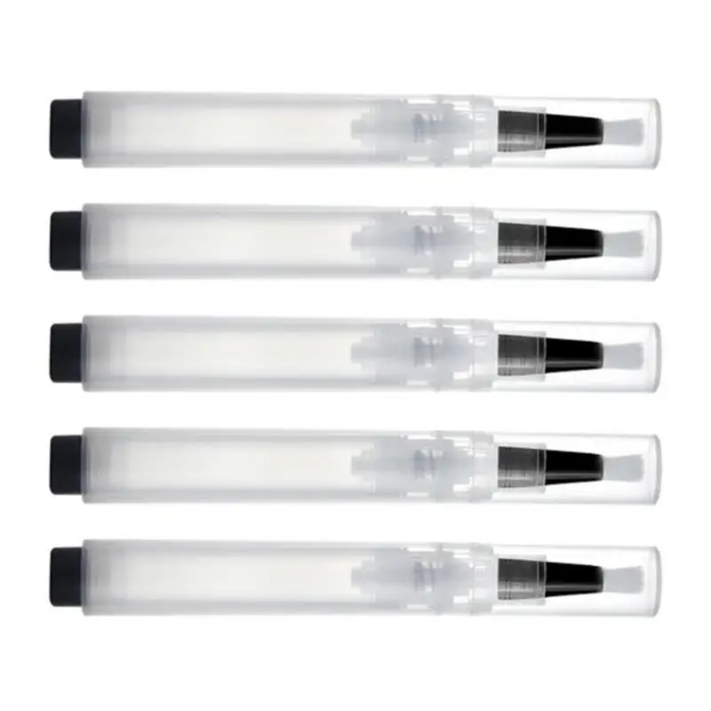 Refillable Paint Pen 6ml White Paint Pen 5pcs Set For Paint Chip Repair Efficient Touch Up Paint Brushes Pens For Walls