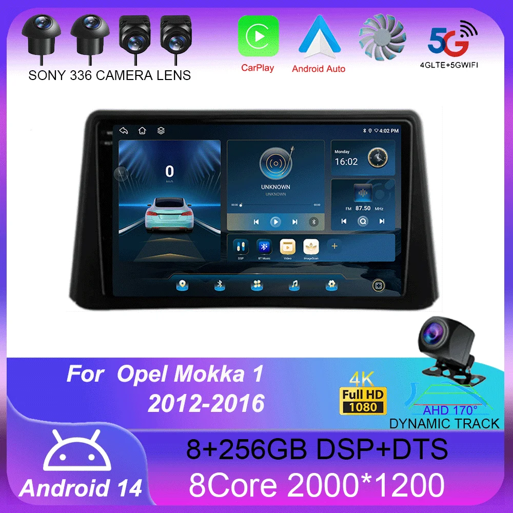 

Android 14 For Opel Mokka 1 2012 - 2016 Car Radio Multimedia Video Player Navigation stereo GPS 2din 2 din