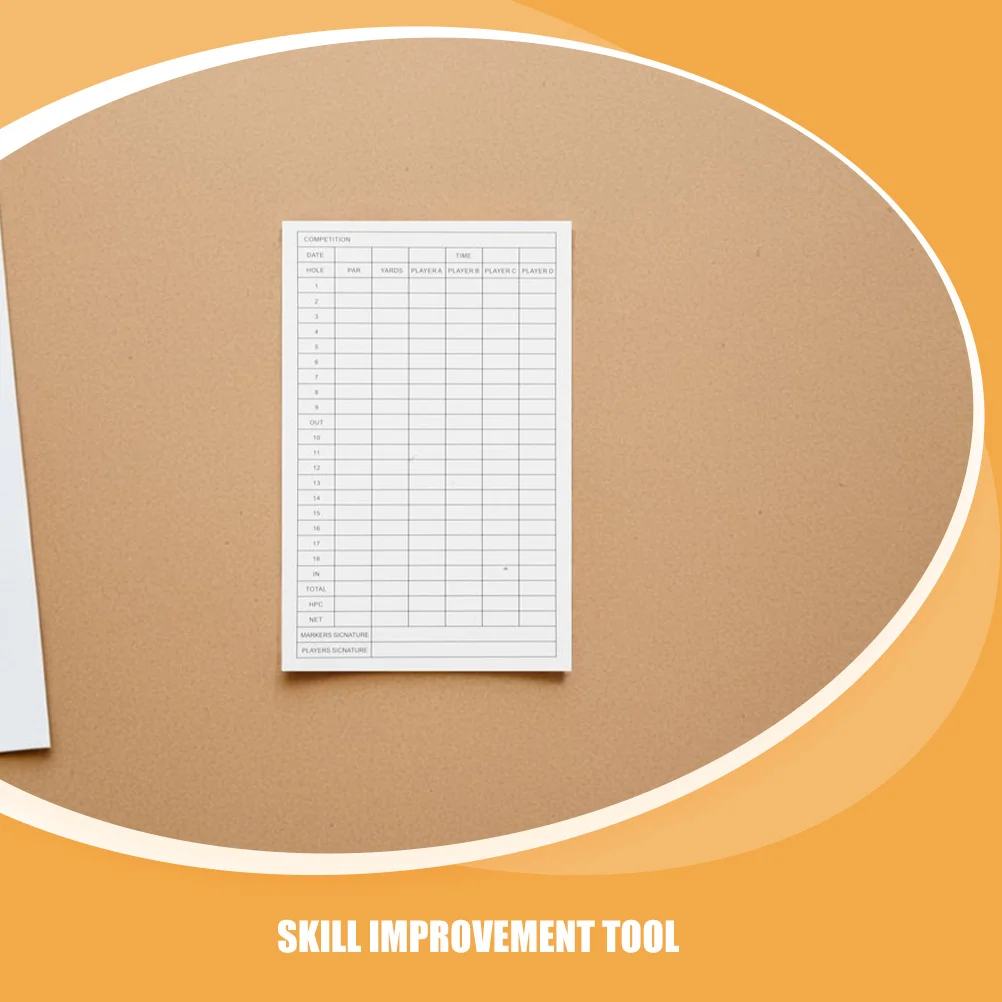 35Pcs Golf Scorebook Bundle Tear Resistant Coated Paper Score Recording Cards for Efficient Game Management and Long Term Skill