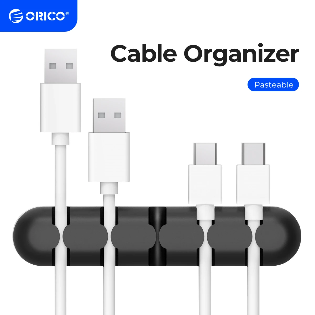 ORICO Cable Organizer Silicone USB Cable Winder Desktop Tidy Management Clips Cable Holder for Mouse Headphone Wire Organizer