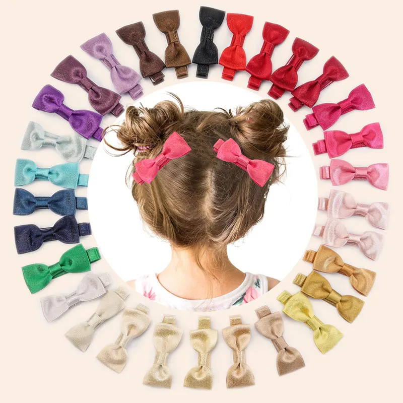 

30PCS Mini Hair Bows Clip For Baby Girls Cute Hair Pins Barrettes Baby Shower Hair Accessories Handmade Bowknot Hairpins