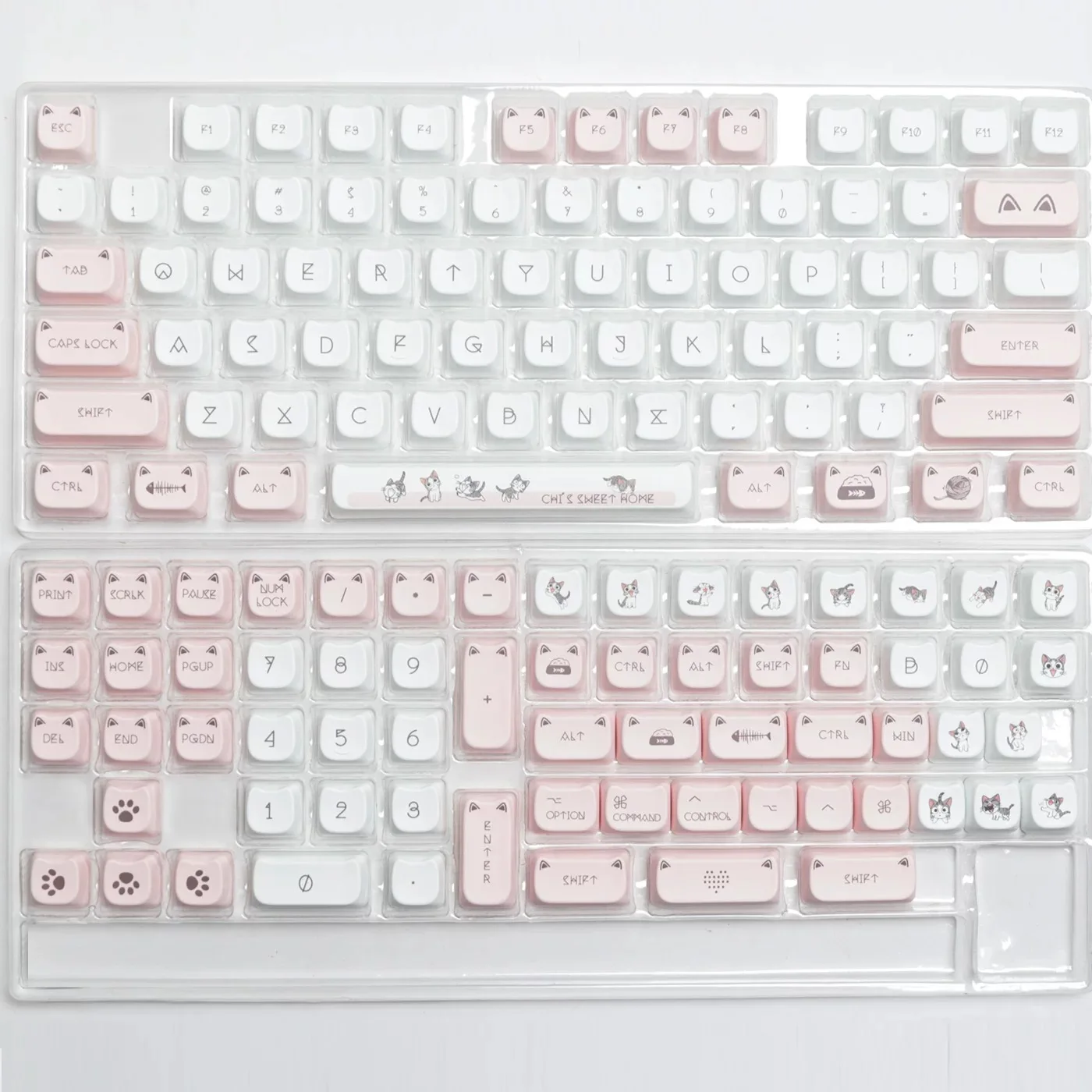 PBT Keycaps MAO Profile Dye Sub Keycap For Cherry Mx Switch Mechanical Keyboard Gaming Cute Cheese Cat Wooting GMK67 Keyboard