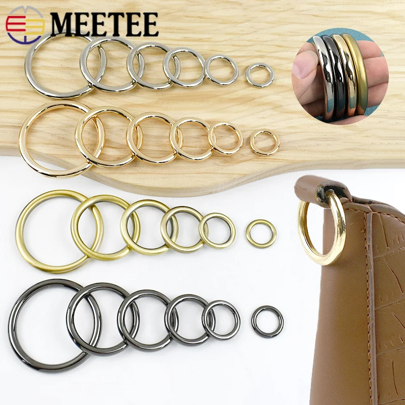 

5/10Pcs 15-50mm Metal Buckles O Ring for Keychain Bag Strap Webbing Loop Clasp Dog Collar Carabiner Clips Hook DIY Accessories