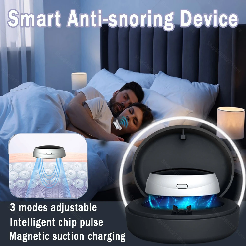 

Smart Anti-snoring Device Breathing Corrector Electric Anti Snoring Sleep Pro Device Larynx TENS Pulse Snore Stopper Sleep Aid