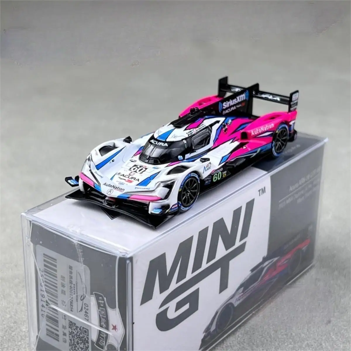 

TSM MINI GT 1/64 Миниатюрная модель 668 Φ GTP 60 Meyer Shank Racing 2023 IMSA Winner Коллекционная модель автомобиля из литого сплава в подарок