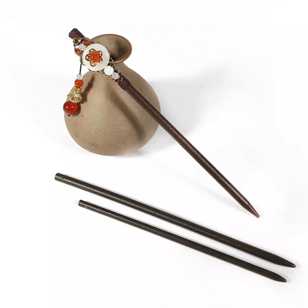 

18/15cm Hair Accessories Chinese Handmade Simple For Tiaras Making DIY Hairpin Accessories Wooden Hairpin Hair Stick Blank Base