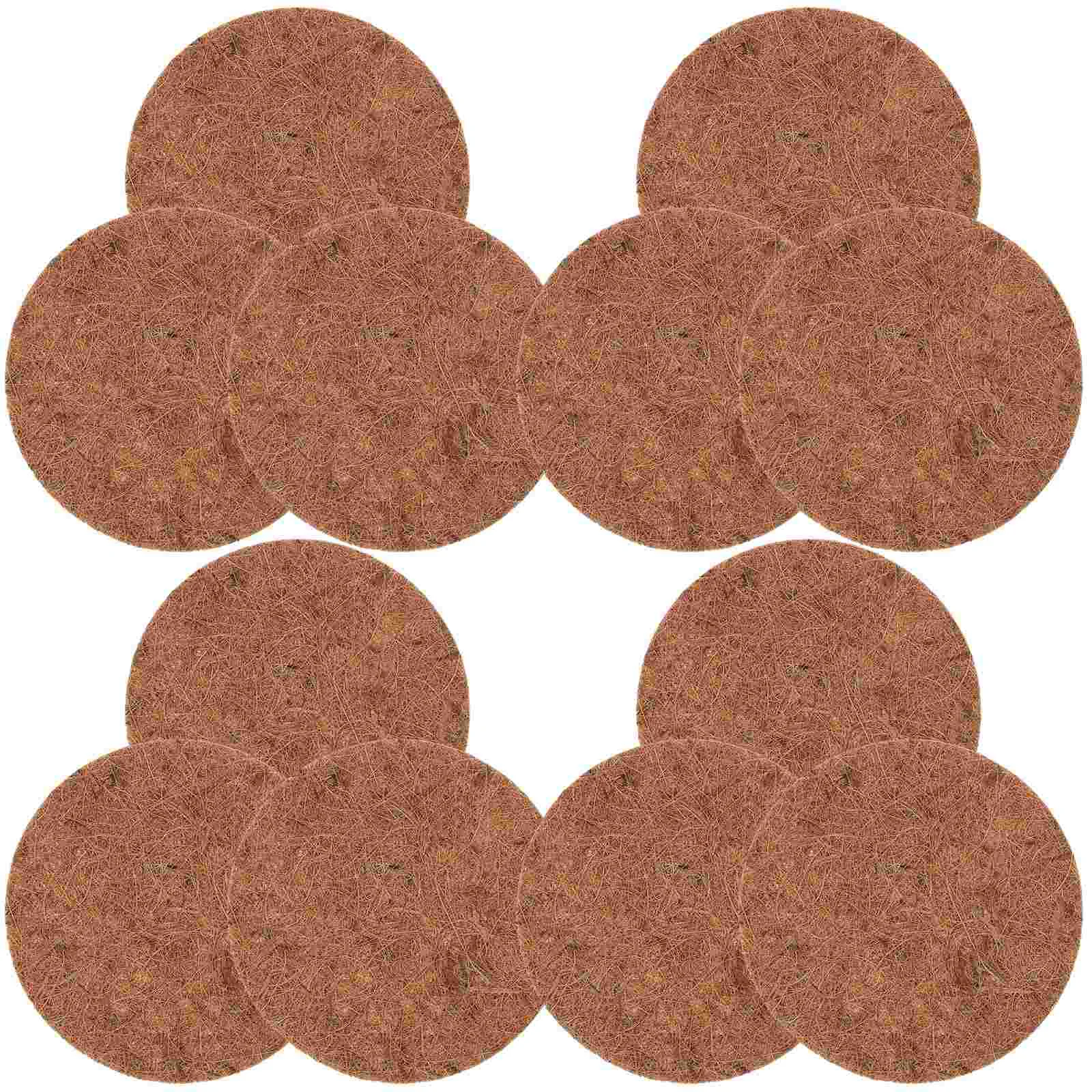 12 Pcs Pigeon Nest with Brown Cushion Supply Birdemic Litter Natural Egg Pads Mat Coir Durable Mats House Pet Bedding