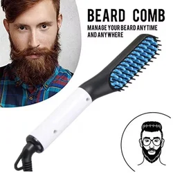 Portable Hot Straightening Brush for Hair Styling Hot Now Multifunctional 2 in 1 Hair Styler Electric Beard Straightener Brush