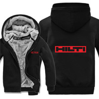 Winter Hilti Machine Hoodies Jacket Fashion Pullover Man Coat Wool Liner Fleece Hilti Tools Sweatshirts Coat