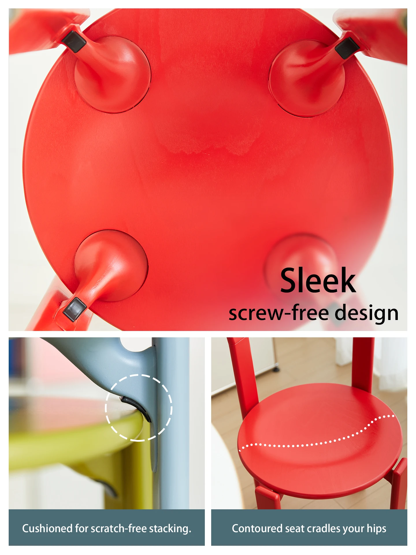 كرسي ري الشمال الزان الخشب الصلب الخشب الرقائقي كراسي الطعام القابلة للتكديس لهجة كرسي أثاث غرفة المعيشة المنزل #4