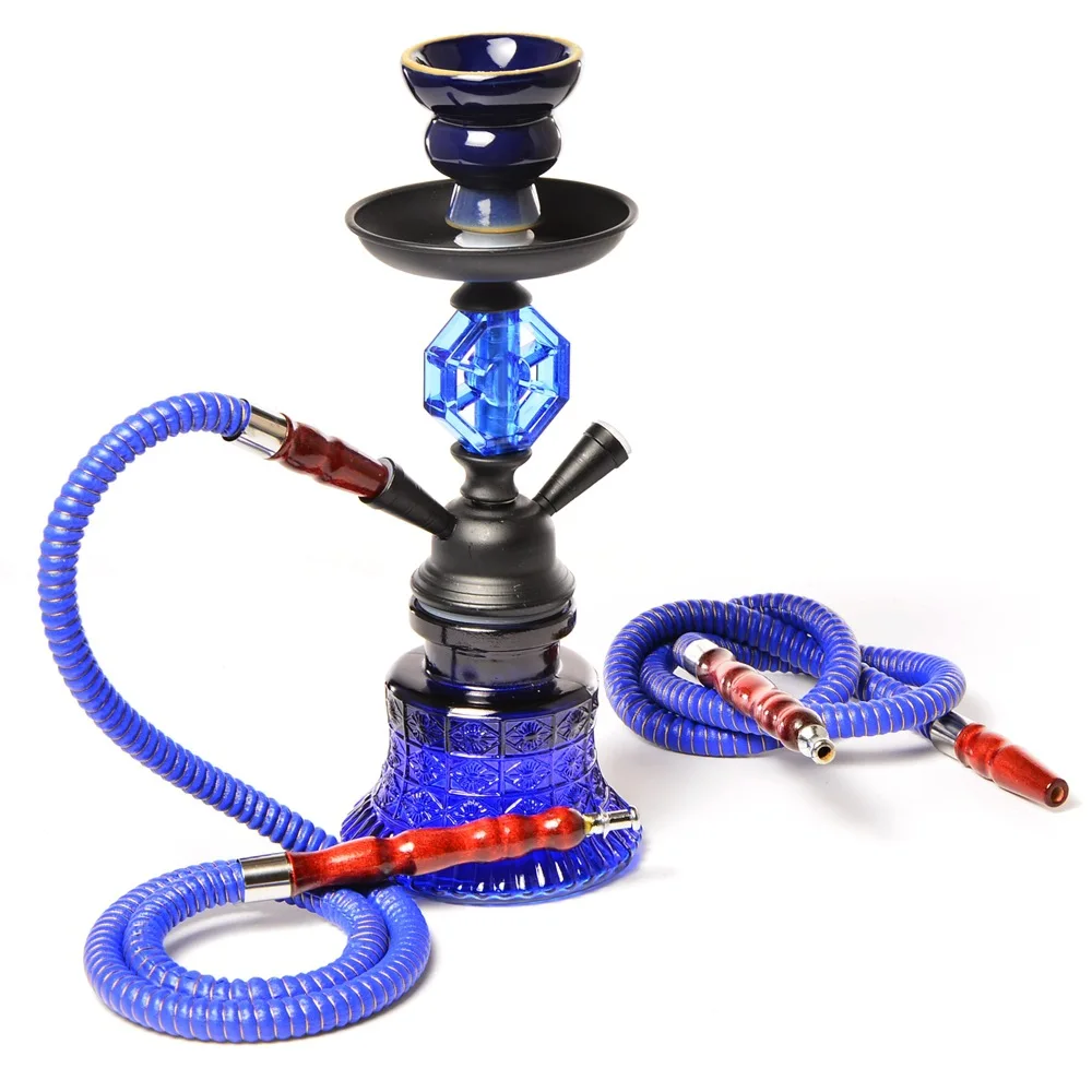 Arabic Hookah, Double Tube Glass Hookah Accessories, Hookah Shisha for Bar, 1 Set