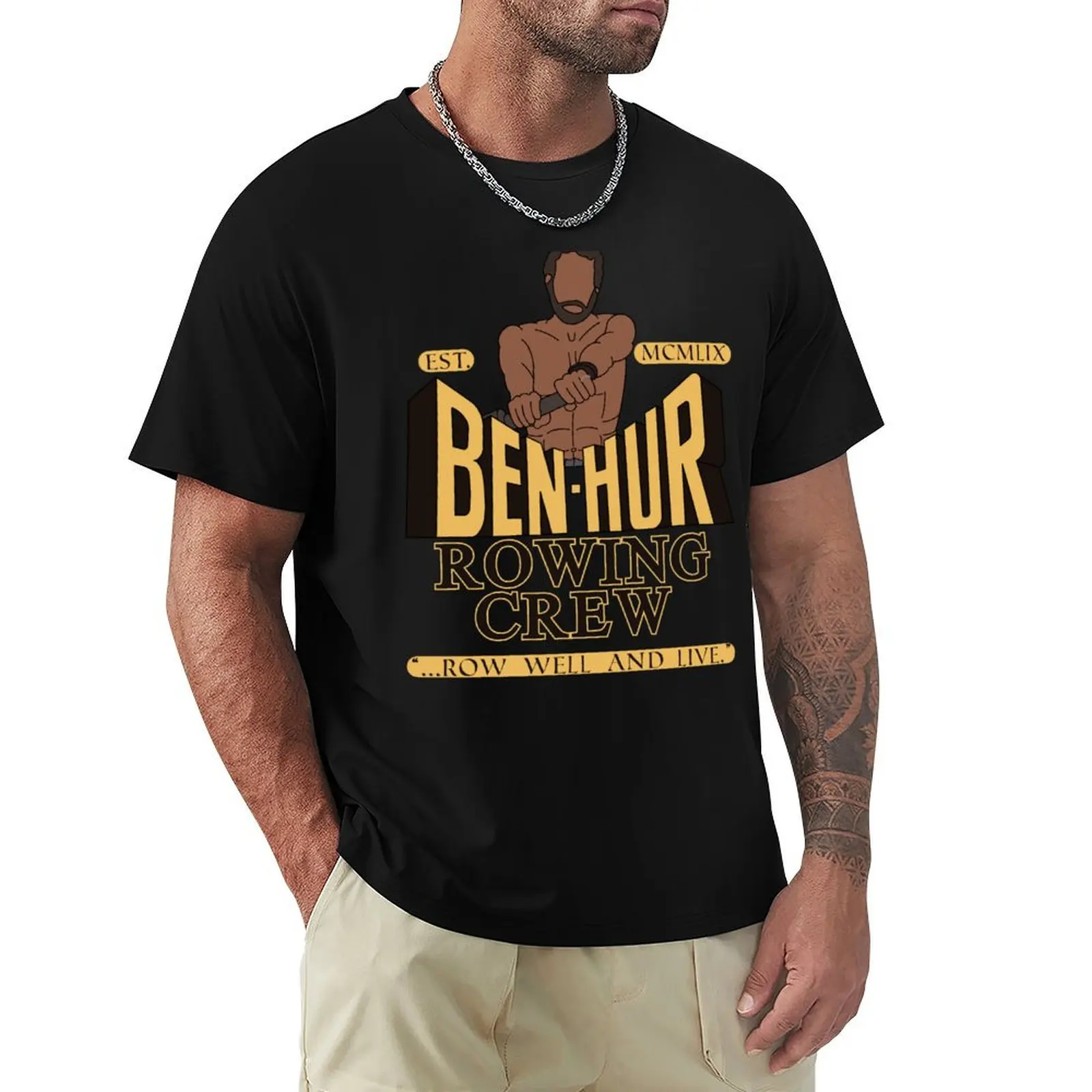 Equipe de remo de Ben Hur. Camiseta Leve de Manga Curta para Atividades Físicas