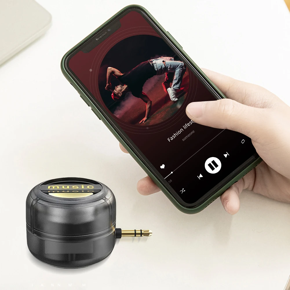 Type-C/3.5mm Aux Input Mini Sound Box External Speaker Plug in Speaker for Smartphone/Tablet/Computer